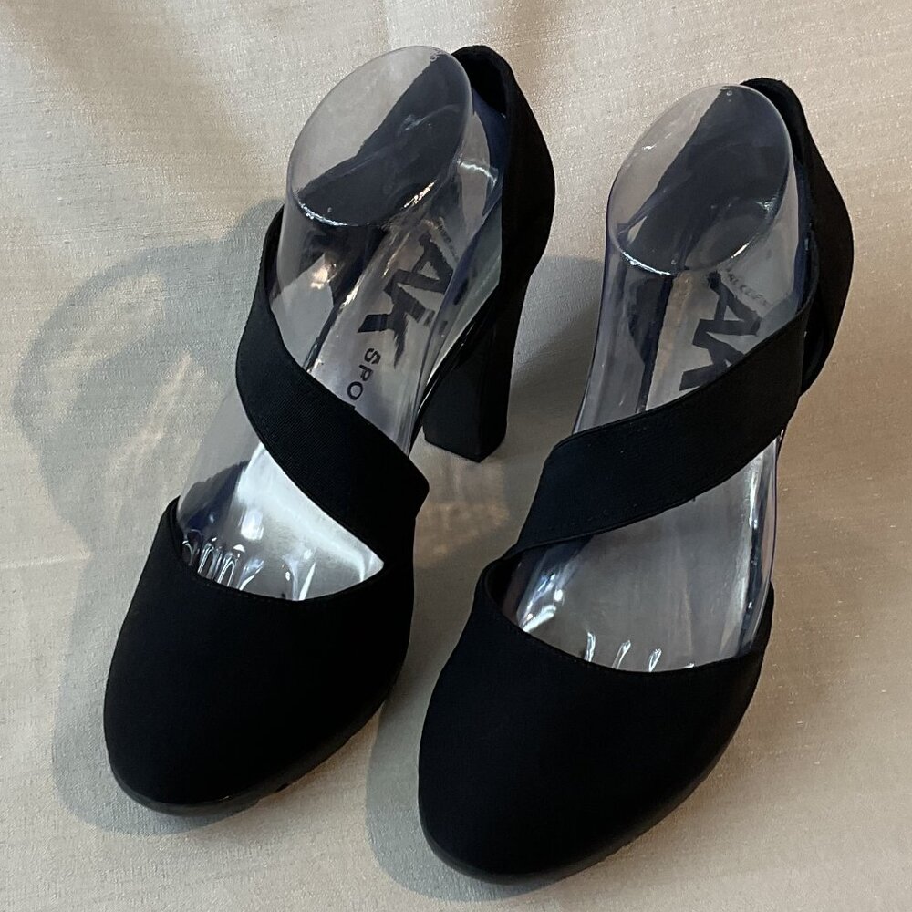 Anne Klein Black Velvet Heels | Size 8.5 - Picture 3 of 8